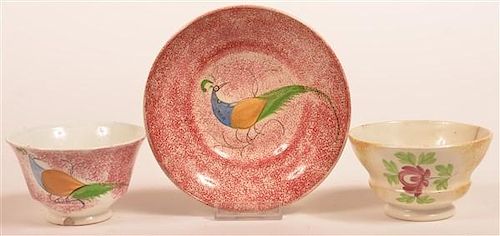 THREE PIECES OF SPATTERWARE