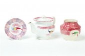 THREE PIECES OF SPATTERWARE.