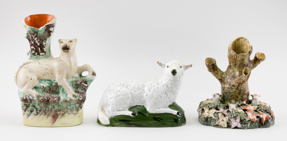 THREE PIECES OF STAFFORDSHIRE