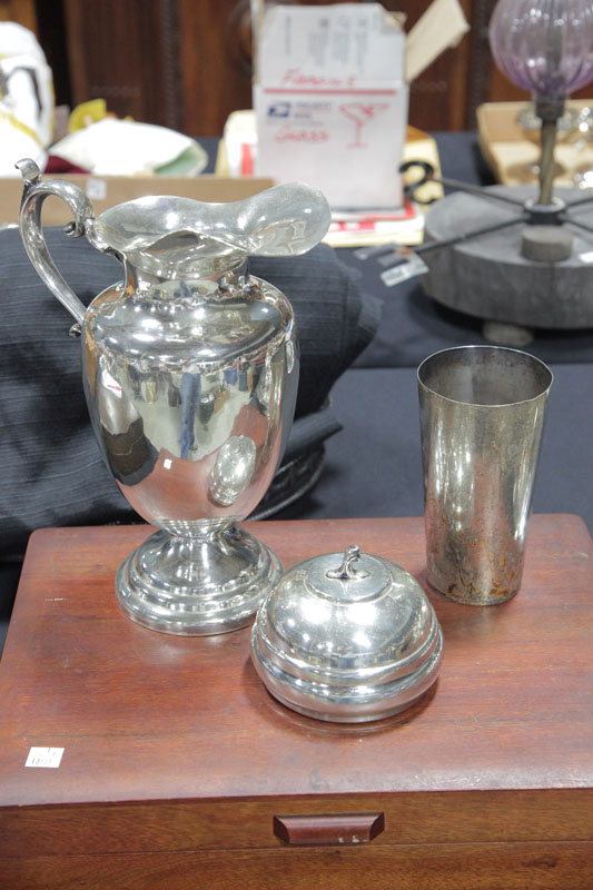 THREE PIECES OF STERLING SILVER.