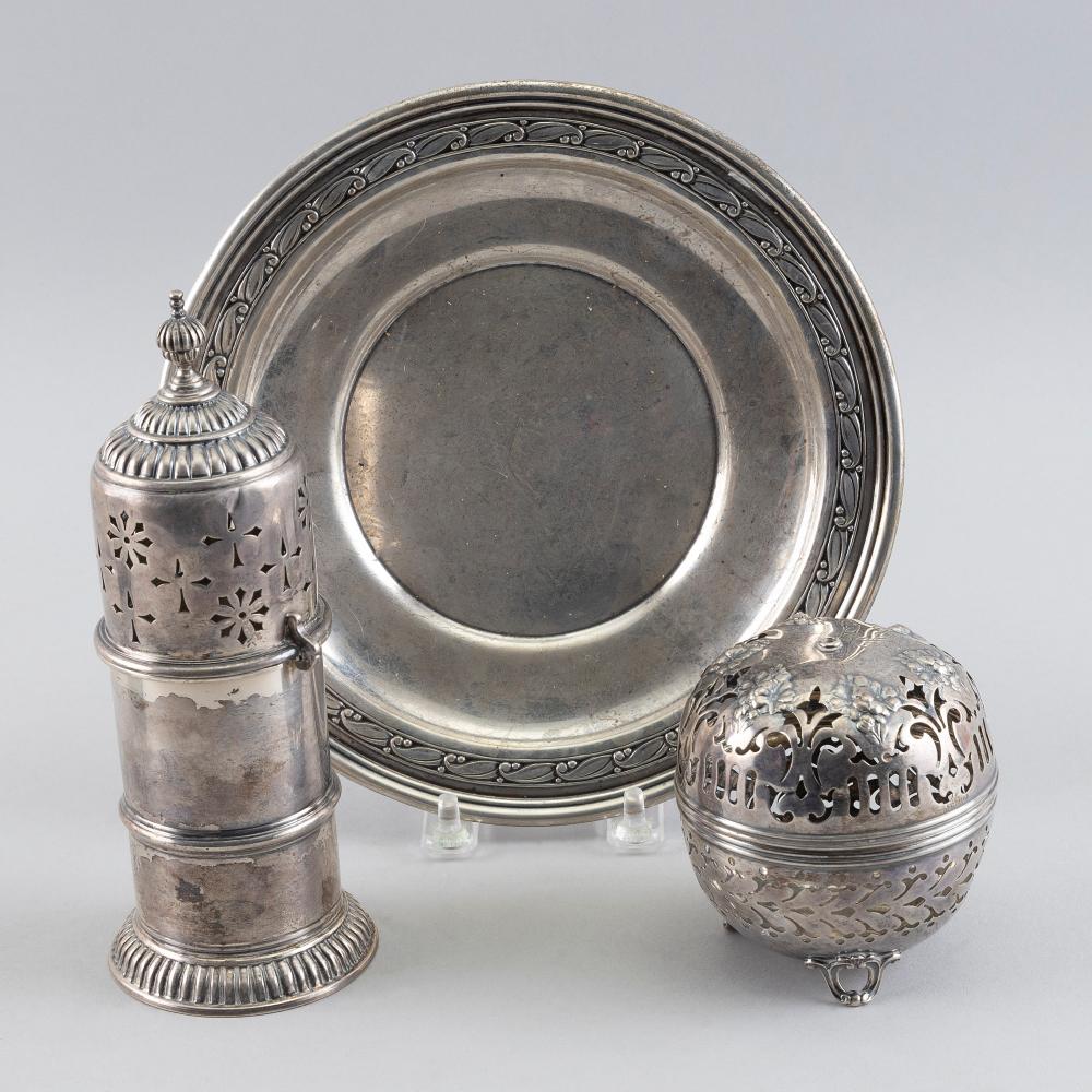 THREE PIECES OF STERLING SILVER