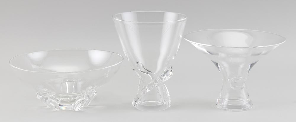 THREE PIECES OF STEUBEN