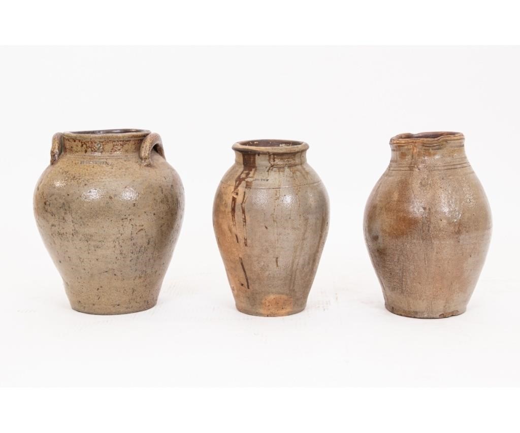 Three pieces of stoneware to
