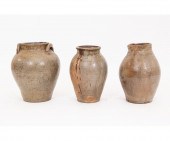 Three pieces of stoneware to i