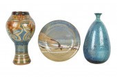 THREE PIECES OF STUDIO POTTERY