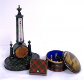 Three pieces of Tartanware: ''