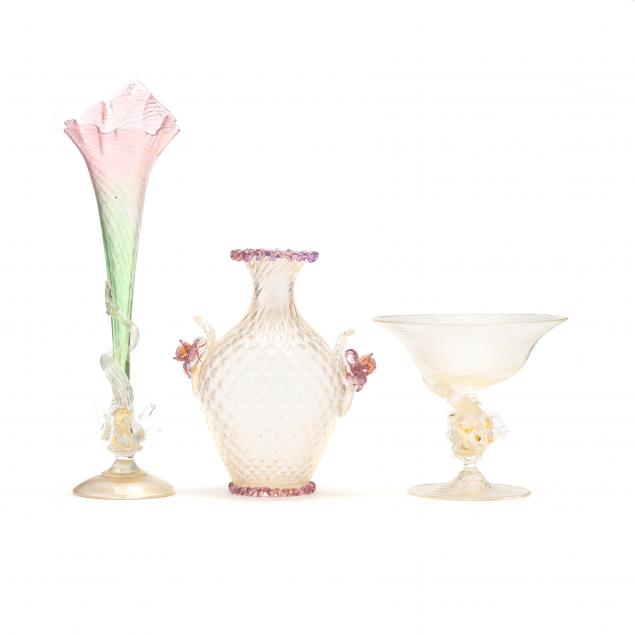 THREE PIECES OF VENETIAN ART