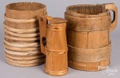 THREE PIECES OF WOODENWARE, 19