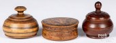 THREE PIECES OF WOODENWARE, 19
