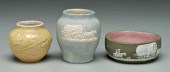 Three pieces Pisgah Forest pot