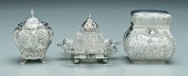 Three pieces silver and silver