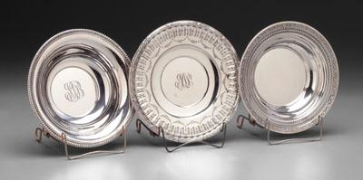 Three pieces sterling hollowware: