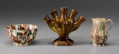 Three Pieces Tin-Glazed Earthe