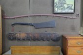 THREE PIECES: TWO MEAT HOOKS A
