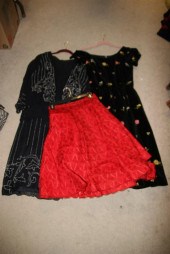 THREE PIECES VINTAGE CLOTHING.