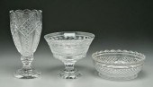 Three pieces Waterford cut gla