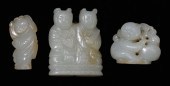 Three Pieces White Jade Chines
