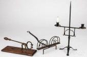 THREE PIECES WROUGHT IRON<br>W