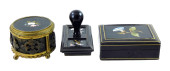 THREE PIETRA DURA DESK PIECES,