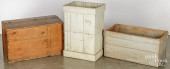 THREE PINE KINDLING BOXES<br>T
