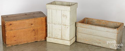 THREE PINE KINDLING BOXESThree pine