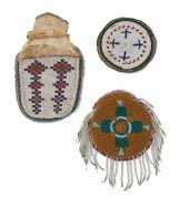 THREE PLAINS BEADED HIDE BAGST