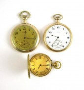 THREE POCKET WATCHES: 1) ELGIN