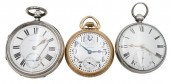 THREE POCKET WATCHES, TO INCLU