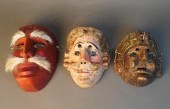 THREE POLYCHROME PAINTED CARVE
