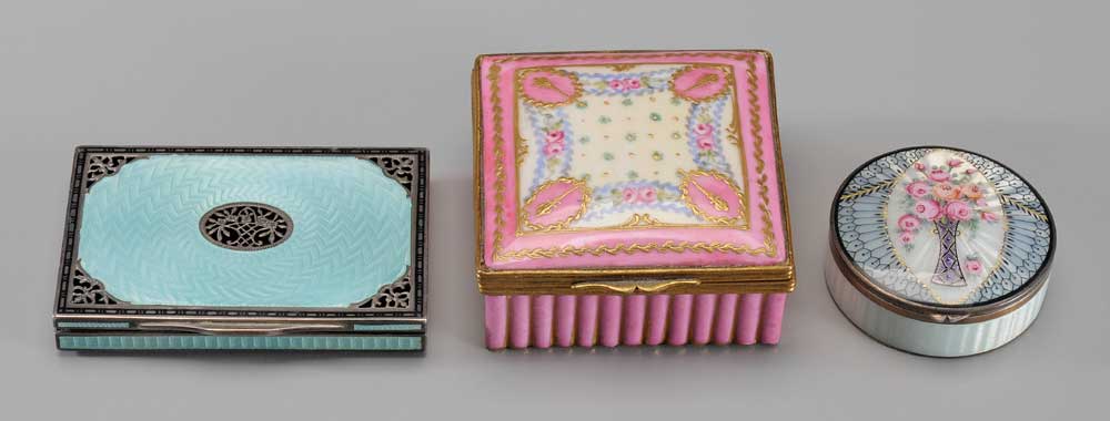 Three Porcelain and Enameled