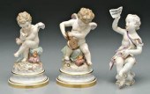 Three porcelain figurines: two