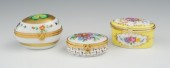 Three Porcelain Tabatieres Inc