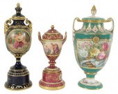 THREE PORCELAIN URNS TO INCLUD