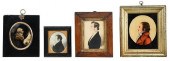 THREE PORTRAIT MINIATURES OF M