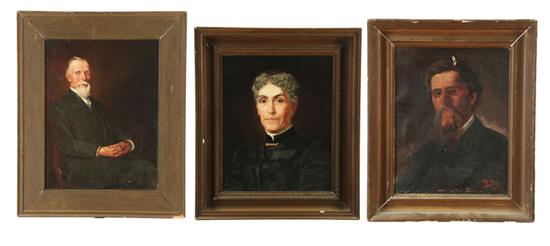 THREE PORTRAITS (AMERICAN  LATE