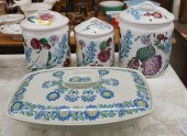 THREE PORTUGUESE PORCELAIN JAR