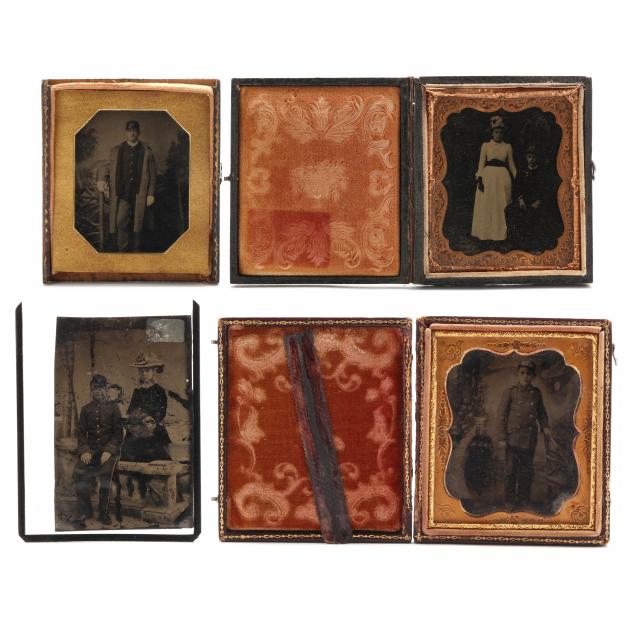 THREE POST CIVIL WAR TINTYPES OF