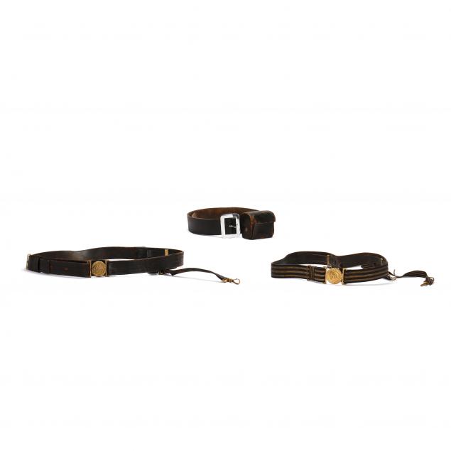 THREE POST-CIVIL WAR U.S. NAVY BELT