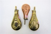 THREE POWDER FLASKS two are Zo