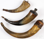 THREE POWDER HORNS<br>Three po