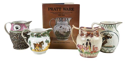 THREE PRATTWARE CERAMIC
