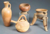 THREE PRE-COLOMBIAN TYPE POTTE