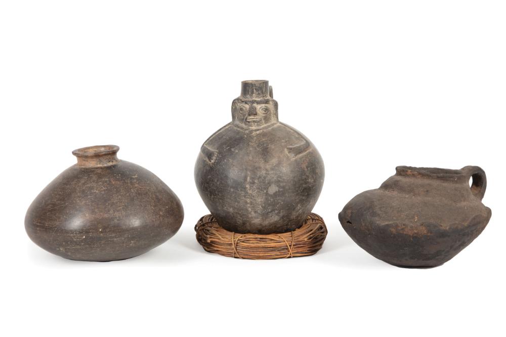 THREE PRE-COLUMBIAN BLACKWARE