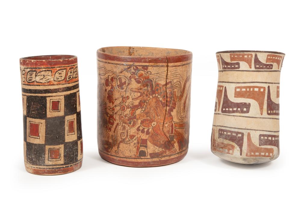 THREE PRE-COLUMBIAN POTTERY