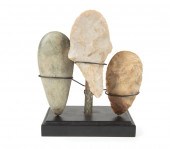 THREE PRE-COLUMBIAN STONE AXE