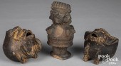 THREE PRE-COLUMBIAN STYLE CLAY