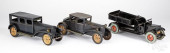 THREE PRESSED STEEL VEHICLES<b