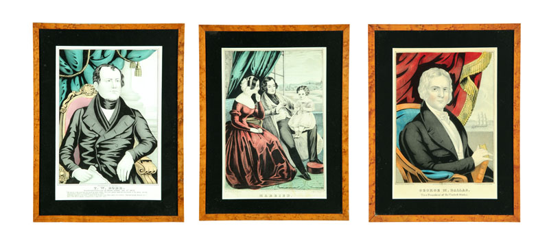 THREE PRINTS.  Small folio
