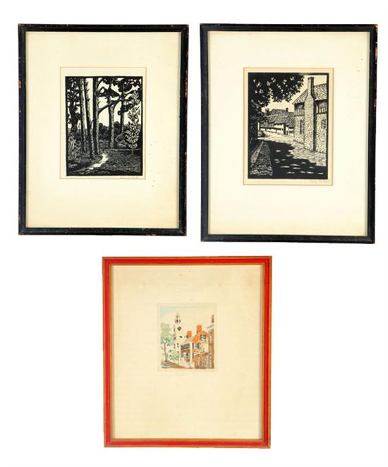 THREE PRINTS.  Works on paper