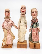 THREE PUNCH AND JUDY PUPPETS O